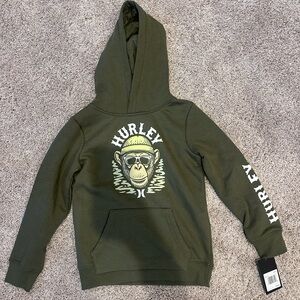 Hurley Kids Olive Hoodie with Skull Graphic NWT